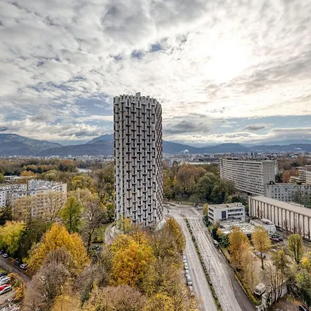 Apartment #hj The Mont-blanc Tower Breathtaking View Of The Summits Grenoble