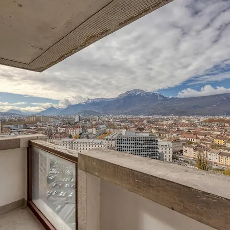 Apartment #hj The Mont-blanc Tower Breathtaking View Of The Summits Grenoble